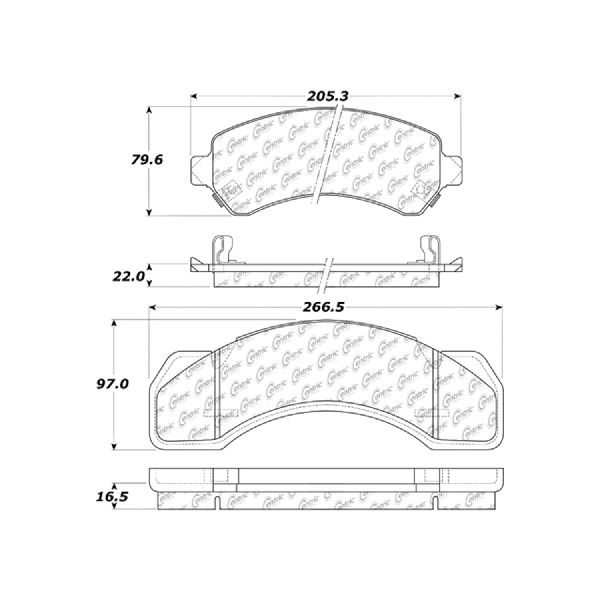Disc Brake Pad Set - Front, Rear for 1994-2002 GMC C3500HD (Centric 300.07170)