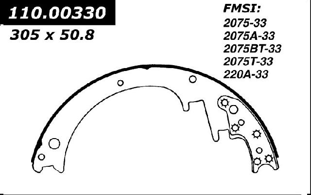 Drum Brake Shoe - Rear for 1981 Dodge B350 (Centric 111.00330)