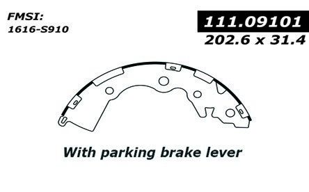 Drum Brake Shoe - Rear for 2006-2011 Kia Rio (Centric 111.09101)