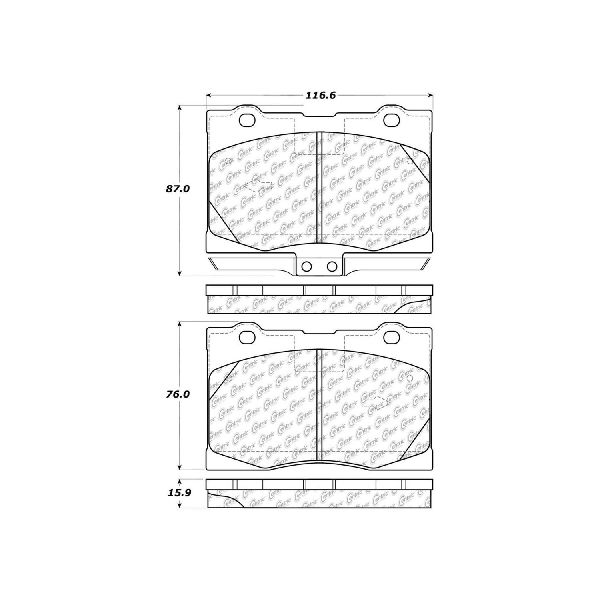 Disc Brake Pad Set - Front for 2005-2012 Acura RL (Centric 104.10910)