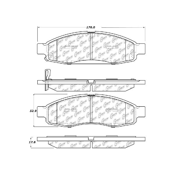 Disc Brake Pad Set - Front for 2005-2006 Nissan Armada (Centric 105.11830)