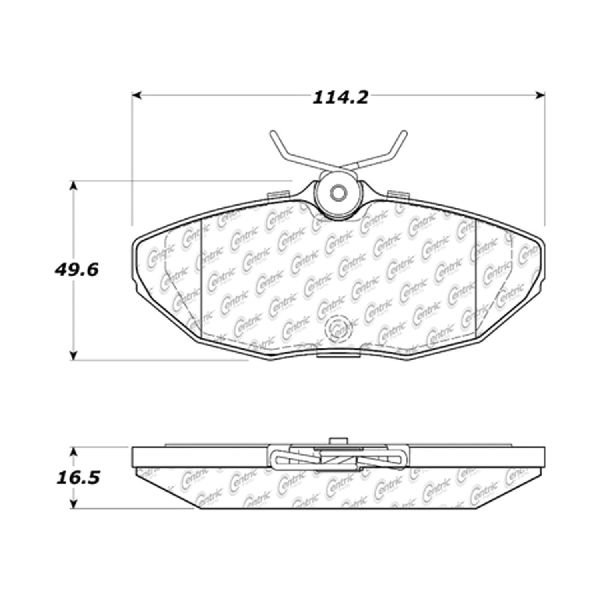 Disc Brake Pad Set - Rear for 2000-2002 Jaguar S-Type (Centric 301.08060)