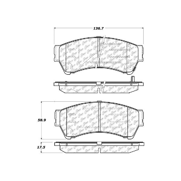Disc Brake Pad Set - Front for 2006-2011 Mercury Milan (Centric 105.11640)