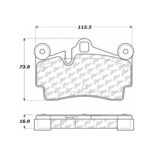 Disc Brake Pad Set - Rear for 2007-2015 Audi Q7 (Centric 104.09780)