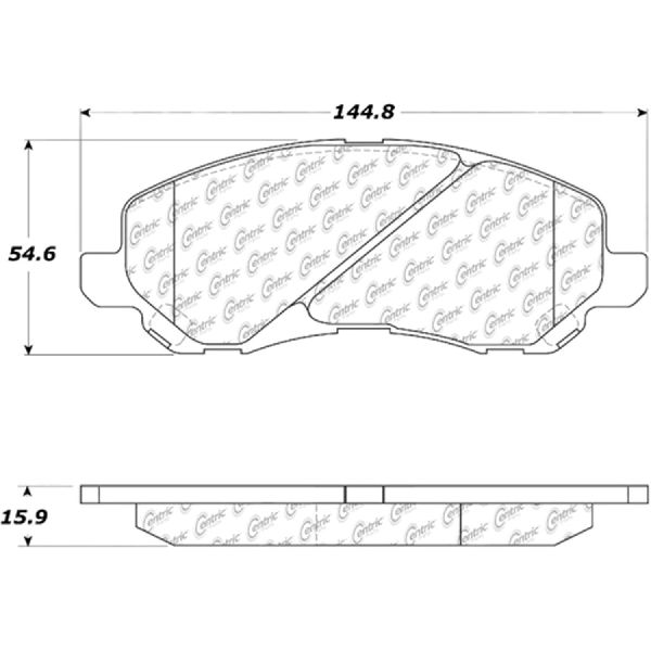 Disc Brake Pad Set - Front for 2008-2014 Dodge Avenger (Centric 301.08660)