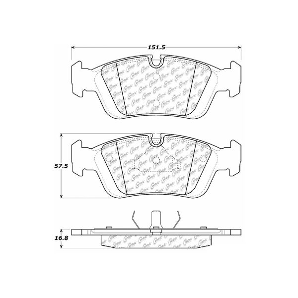 Disc Brake Pad Set - Front for 1998-2000 BMW 323i (Centric 300.05580)