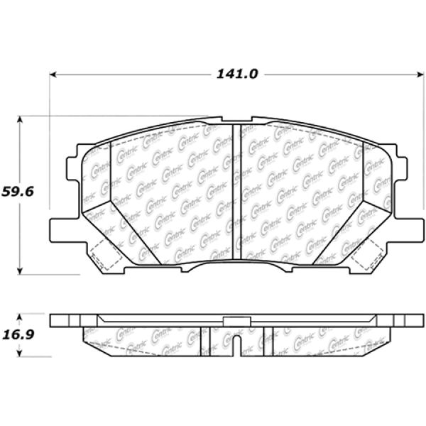 Disc Brake Pad Set - Front for 2006-2008 Lexus RX400h (Centric 301.10050)