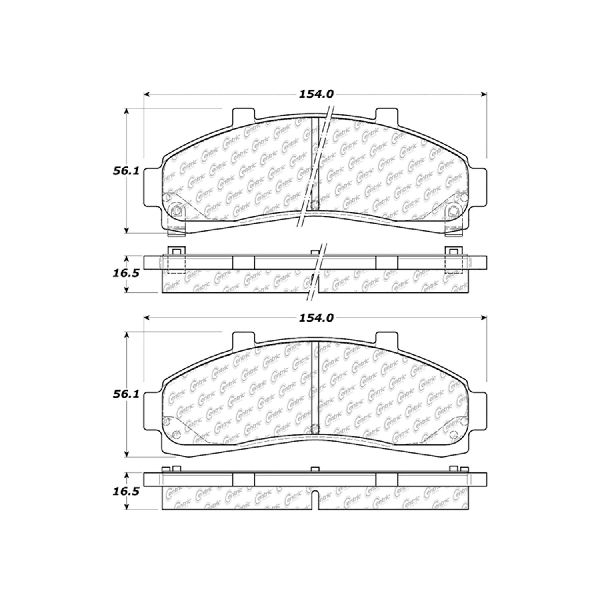 Disc Brake Pad Set - Front for 1998-2001 Mazda B2500 (Centric 301.06520)