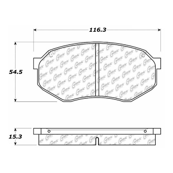 Disc Brake Pad Set - Front for 1988-1991 Mazda 929 (Centric 105.03890)