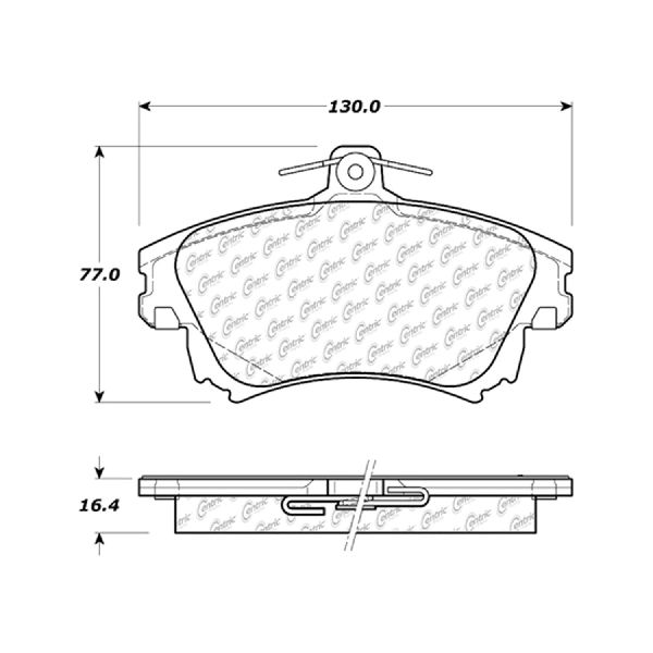 Disc Brake Pad Set - Front for 2000-2012 Volvo S40 (Centric 105.08370)
