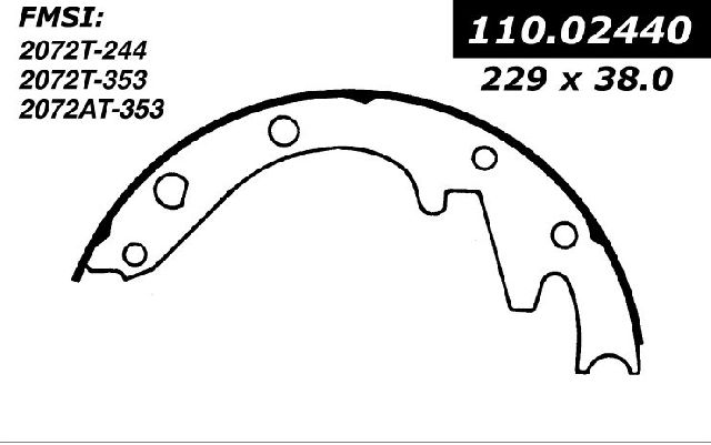 Drum Brake Shoe - Rear for 1960-1972 Mercury Comet (Centric 111.02440)