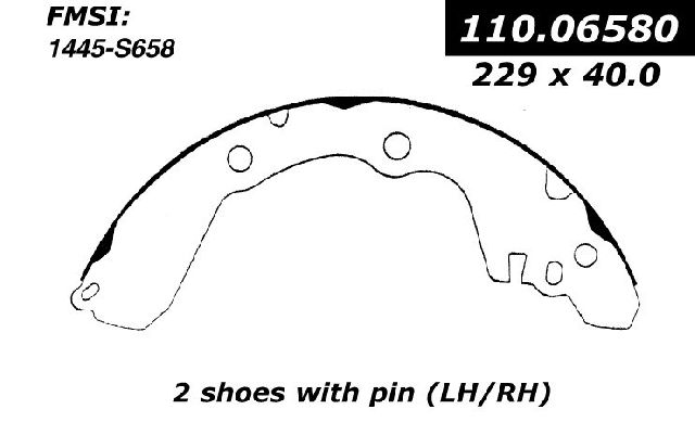 Drum Brake Shoe - Rear for 1995-2005 Chrysler Sebring (Centric 111.06580)