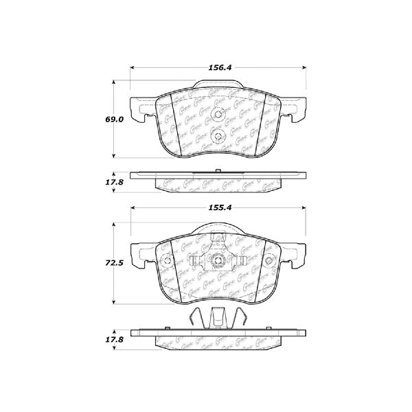 Disc Brake Pad Set - Front for 2003-2007 Volvo XC70 (Centric 301.07940)