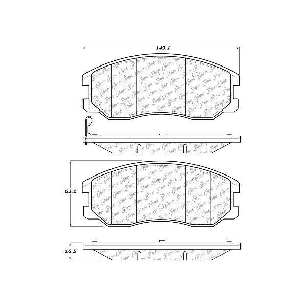 Disc Brake Pad Set - Front for 2008-2010 Saturn Vue (Centric 300.12640)