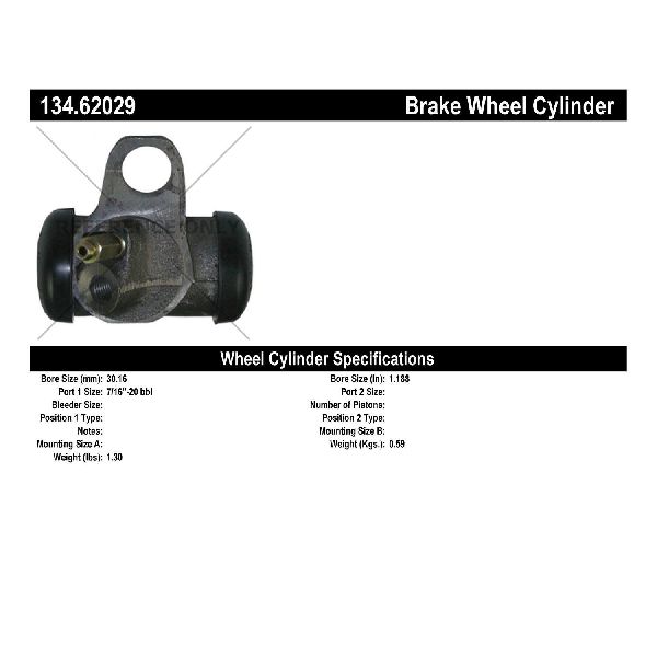 Centric Drum Brake Wheel Cylinder  Front Left 