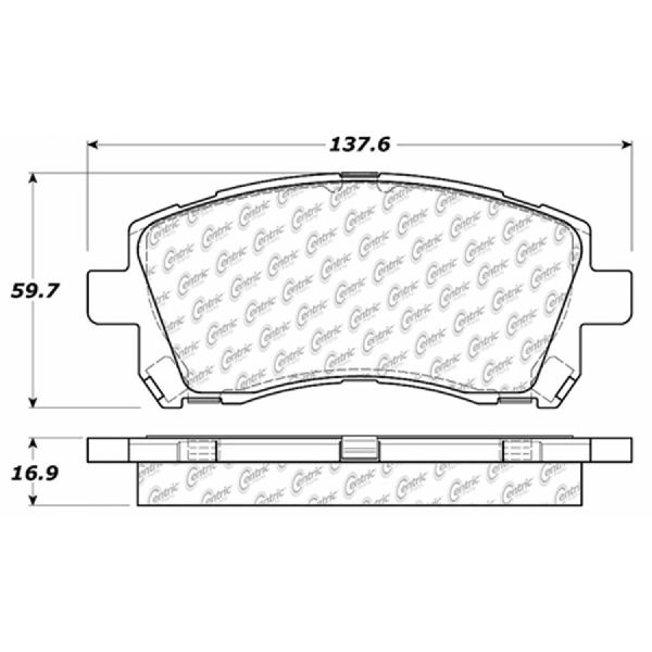 Disc Brake Pad Set - Front for 1997-2002 Subaru Legacy (Centric 301.07210)