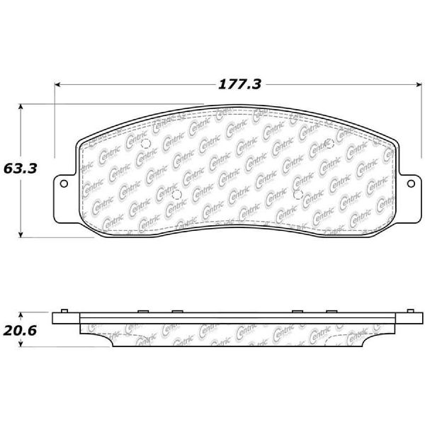 Disc Brake Pad Set - Front for 2011-2012 Ford F-350 (Centric 104.10690)