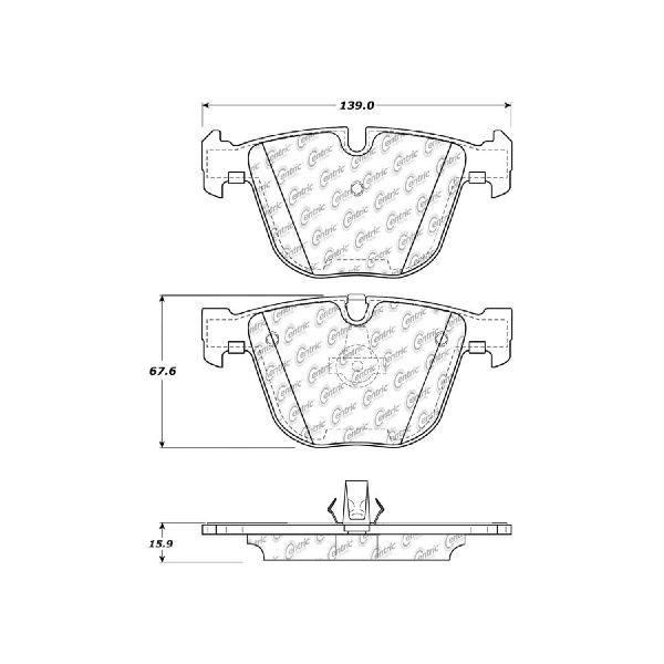 Disc Brake Pad Set - Rear for 2006-2011 BMW 650Ci (Centric 104.09193)