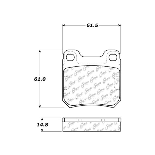 Disc Brake Pad Set - Rear for 2001-2005 Saturn L300 (Centric 301.07090)