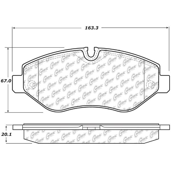 Disc Brake Pad Set - Front for 2008-2017 Volkswagen Crafter Van (Centric 306.13160)