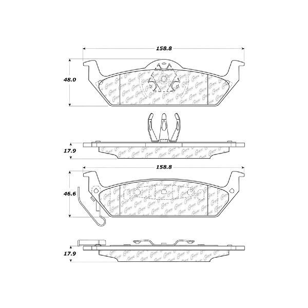 Disc Brake Pad Set - Rear for 2003-2015 Ford Lobo (Centric 105.10120)
