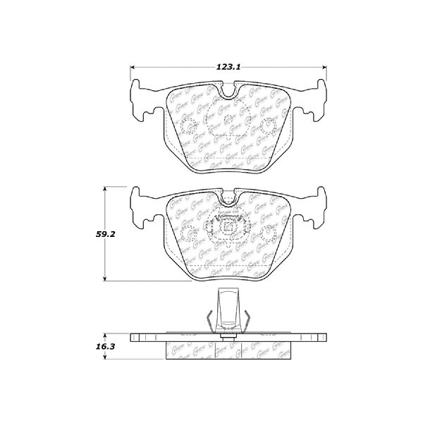 Disc Brake Pad Set - Rear for 1999-2003 BMW M5 (Centric 301.06830)