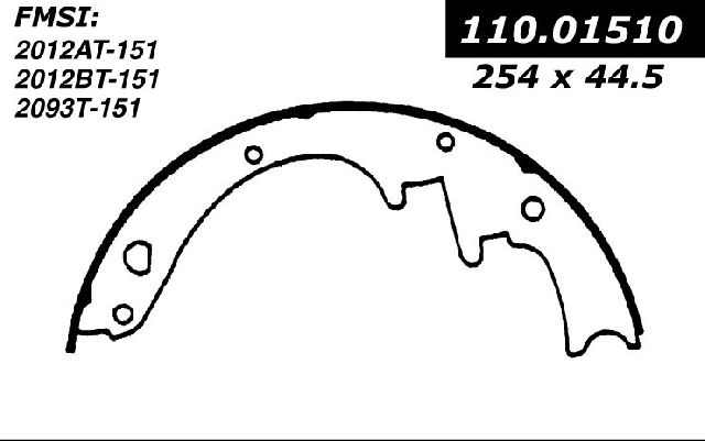 Drum Brake Shoe - Rear for 1963-1977 Mercury Comet (Centric 111.01510)