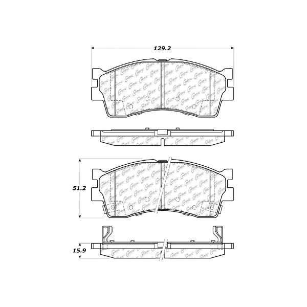 Disc Brake Pad Set - Front for 2001-2003 Kia Spectra (Centric 105.08890)