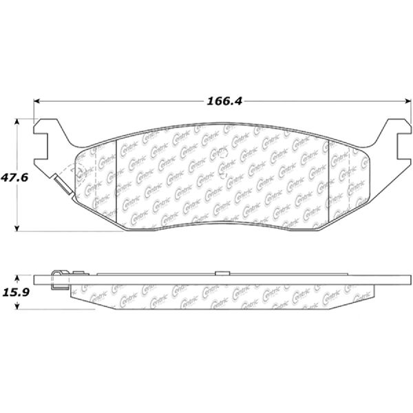 Disc Brake Pad Set - Rear for 2003-2009 Dodge Durango (Centric 104.08980)