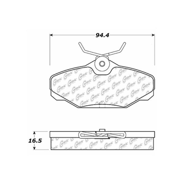 Disc Brake Pad Set - Rear for 1993-2005 Mercury Sable (Centric 301.06100)