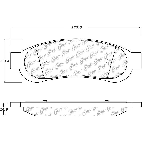 Disc Brake Pad Set - Rear for 2011-2012 Ford F-350 (Centric 104.13340)