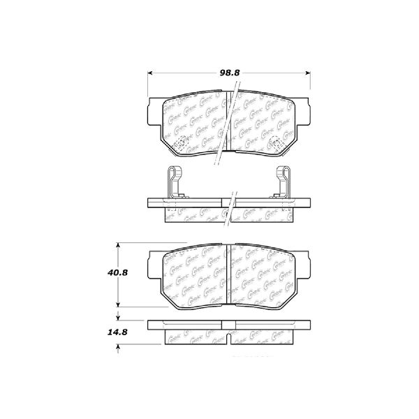 Disc Brake Pad Set - Rear for 2001-2010 Kia Optima (Centric 301.08130)