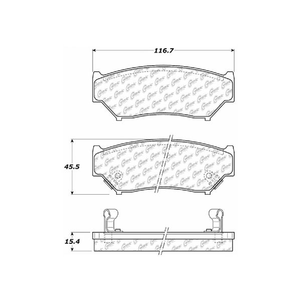 Disc Brake Pad Set - Front for 1998-2004 Chevrolet Tracker (Centric 300.05560)
