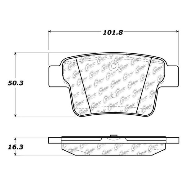 Disc Brake Pad Set - Rear for 2005-2007 Ford Freestyle (Centric 105.10710)