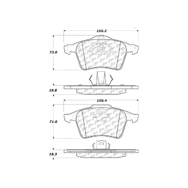 Disc Brake Pad Set - Front for 2003-2014 Volvo XC90 (Centric 104.10030)