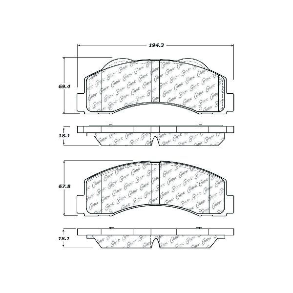 Disc Brake Pad Set - Front for 2010-2014 Ford Lobo (Centric 105.14140)