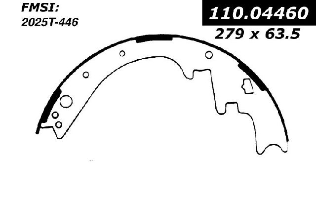 Drum Brake Shoe - Rear for 1984-1994 Dodge B250 (Centric 111.04460)