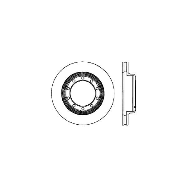Disc Brake Rotor - Front, Rear for 1996-2008 Freightliner FS65 (Centric 120.83014)