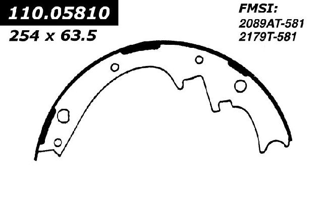 Drum Brake Shoe - Rear for 1994 Mazda B2300 (Centric 111.05810)
