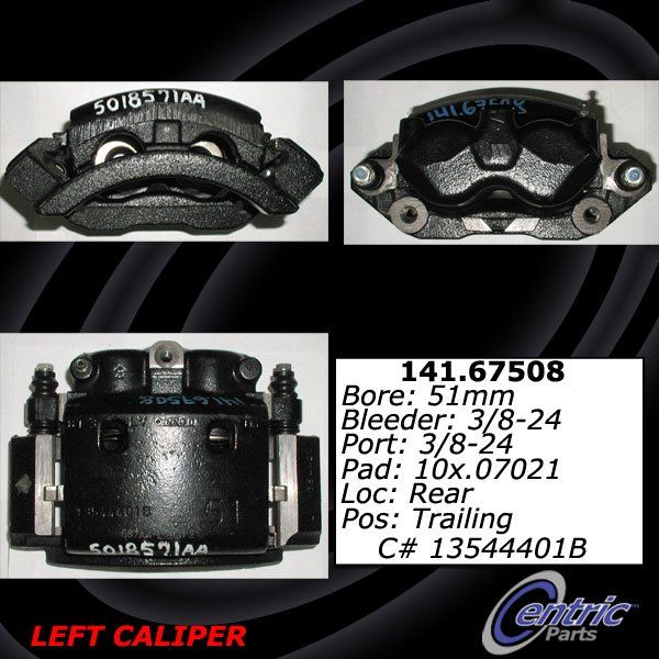 Disc Brake Caliper - Rear Left for 2001-2002 Dodge Ram 4000 (Centric 141.67508)