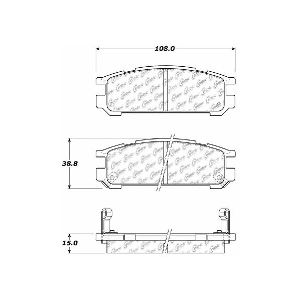 Disc Brake Pad Set - Rear for 1993-1998 Subaru Impreza (Centric 301.04710)