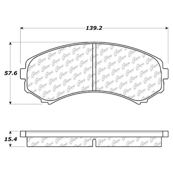 Disc Brake Pad Set - Front for 2002-2004 Isuzu Axiom (Centric 105.08670)