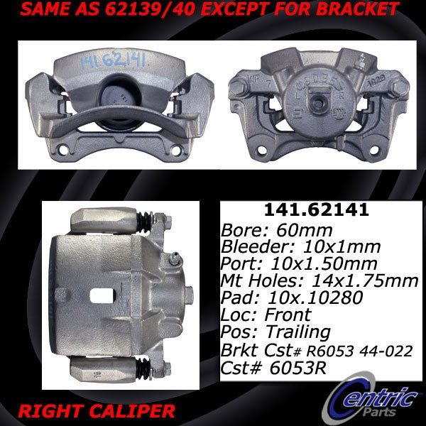 Disc Brake Caliper - Front Right for 2006-2009 Pontiac Solstice (Centric 141.62141)