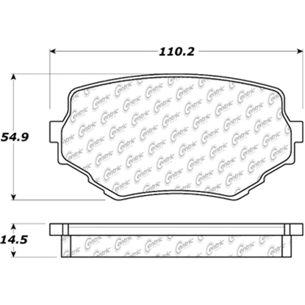Disc Brake Pad Set - Front for 2005-2008 Chevrolet Tracker (Centric 301.06800)