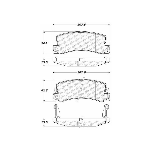 Disc Brake Pad Set - Rear for 1992-1999 Lexus ES300 (Centric 103.03250)
