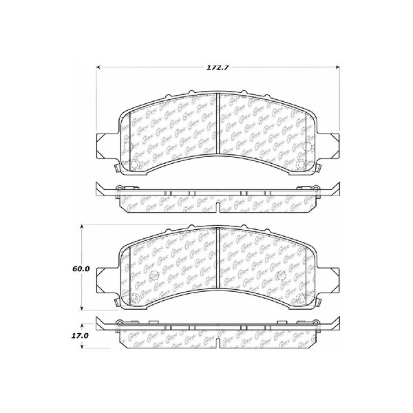 Disc Brake Pad Set - Rear for 2003-2014 Chevrolet Express 1500 (Centric 105.09741)