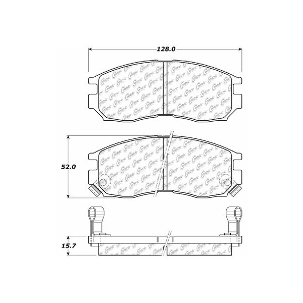 Disc Brake Pad Set - Front for 1995-2000 Dodge Avenger (Centric 102.04840)
