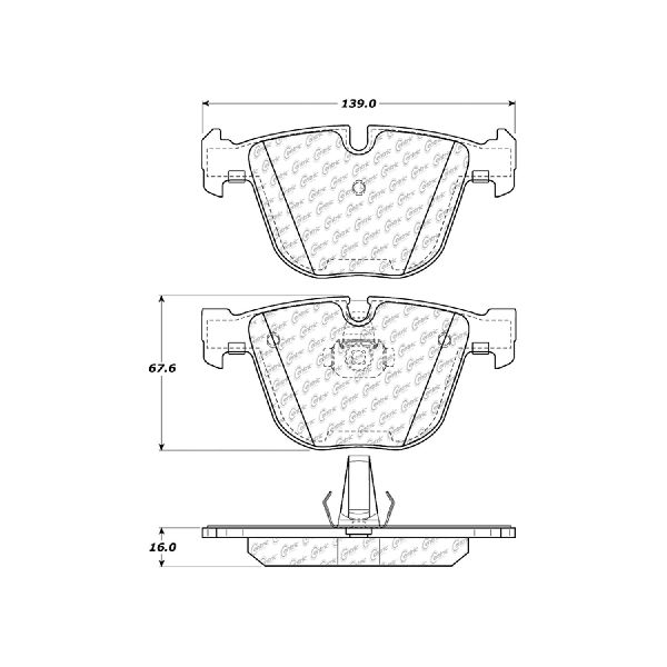 Disc Brake Pad Set - Rear for 2006-2011 BMW M6 (Centric 105.09190)