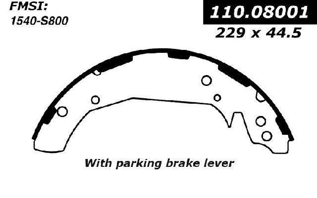 Drum Brake Shoe - Rear for 2003-2006 Chrysler Sebring (Centric 111.08001)