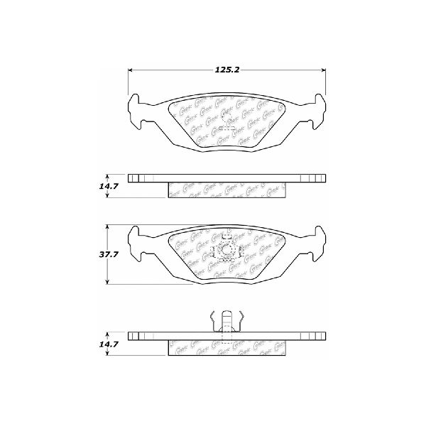 Disc Brake Pad Set - Rear for 1986-1998 Saab 9000 (Centric 104.03220)